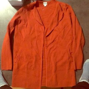 Rust/red open front J Crew Sweater blazer